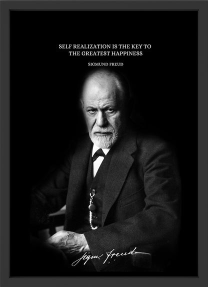Sigmund Freud Zitat - Poster mit Premium-Rahmen