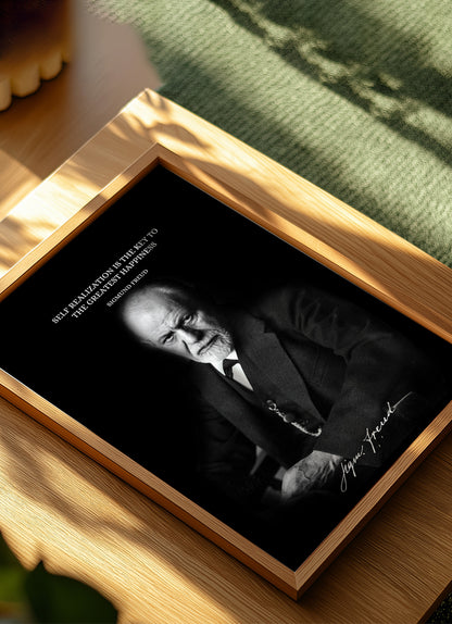 Sigmund Freud Zitat - Poster mit Premium-Rahmen