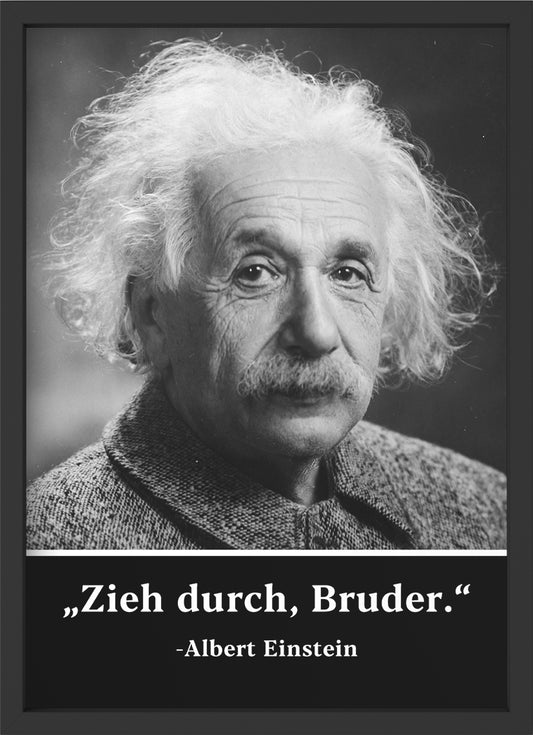 Albert Einstein - Poster mit Premium-Rahmen