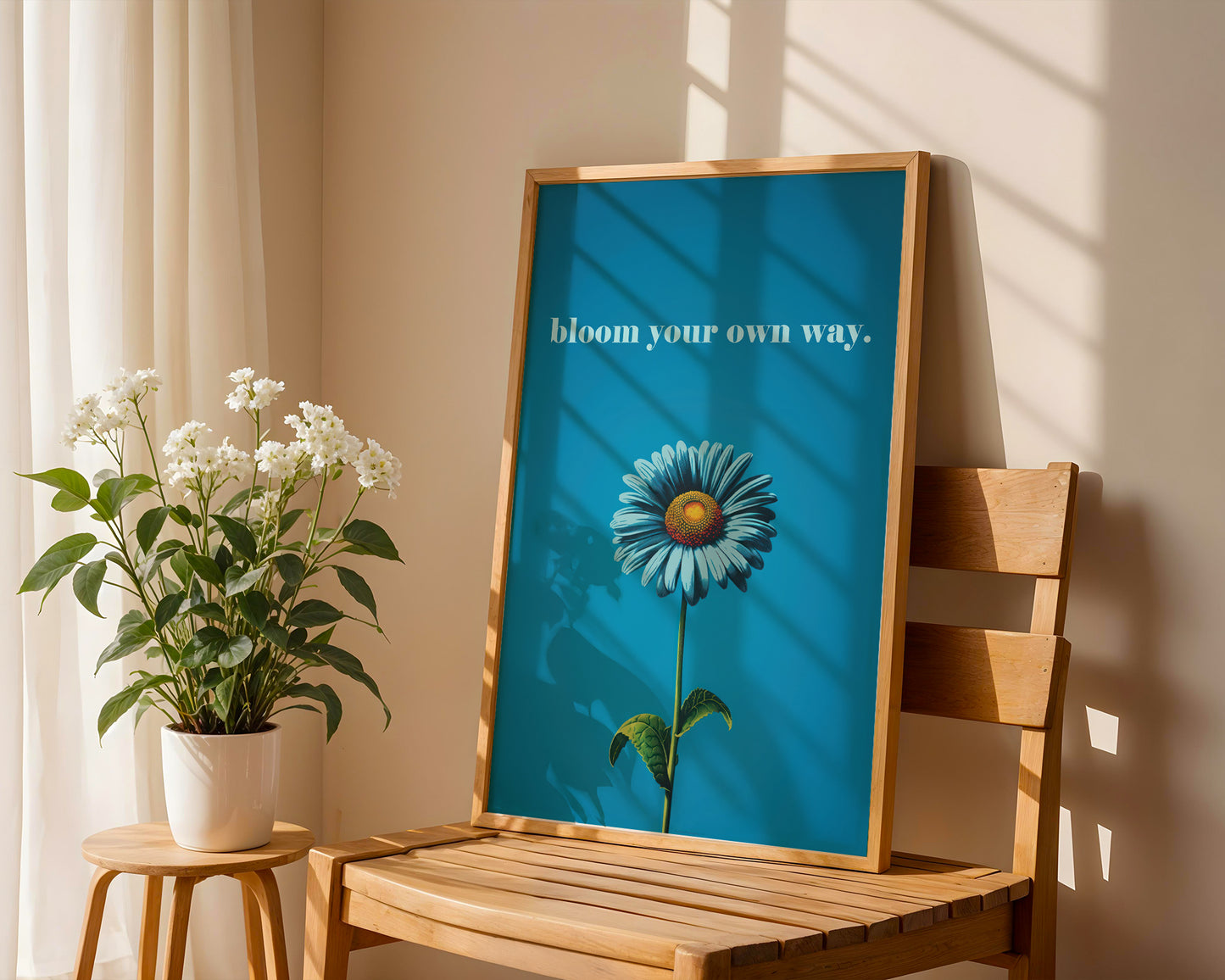 bloom your own way - Poster mit Premium-Rahmen