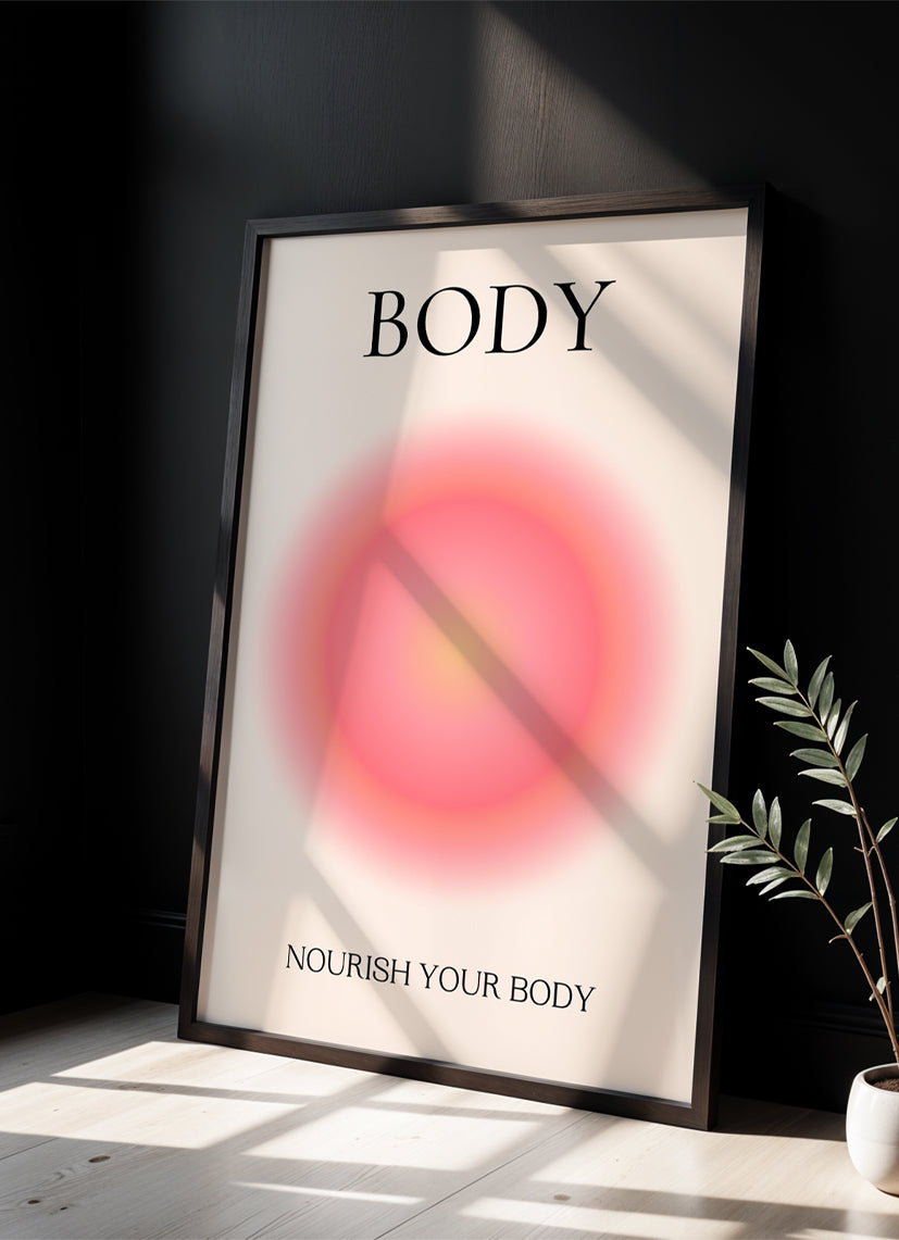 body - Poster mit Premium-Rahmen