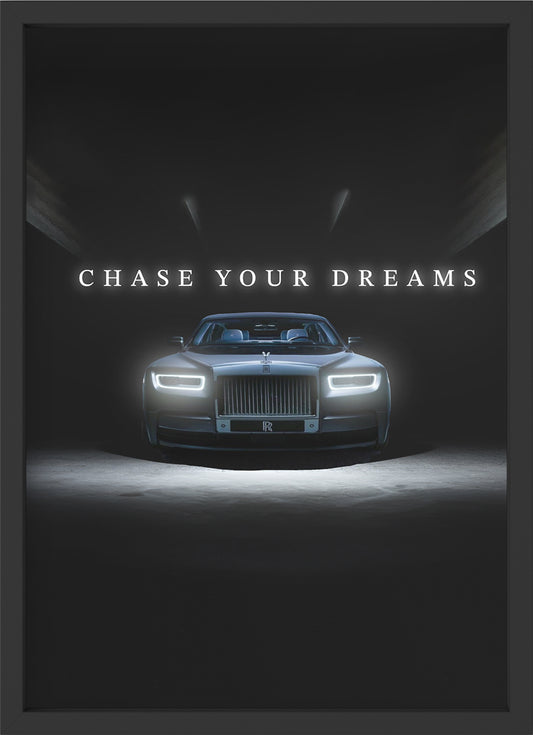 Chase your dreams - Poster mit Premium-Rahmen