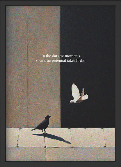 darkest moments - Poster mit Premium-Rahmen