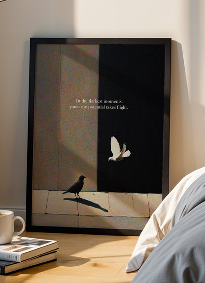 darkest moments - Poster mit Premium-Rahmen