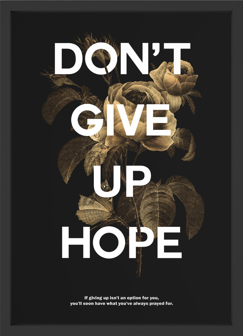 hope - Poster mit Premium-Rahmen