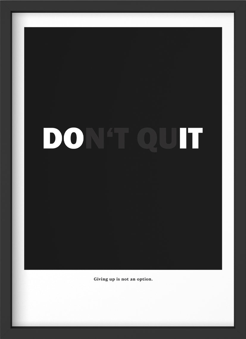 do it - Poster mit Premium-Rahmen
