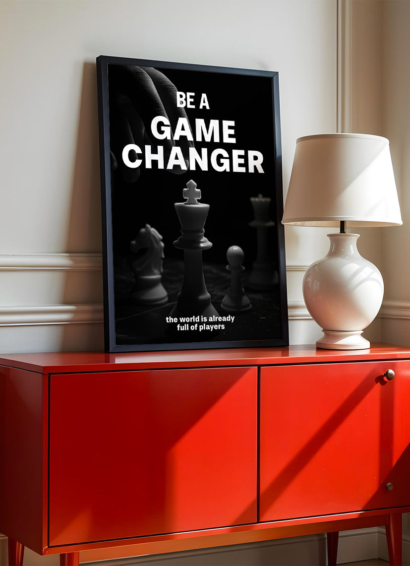 be a gamechanger - Poster mit Premium-Rahmen
