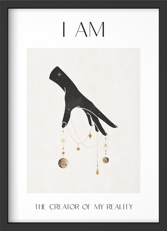 I am - Poster mit Premium-Rahmen