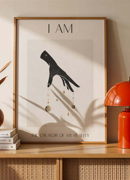 I am - Poster mit Premium-Rahmen