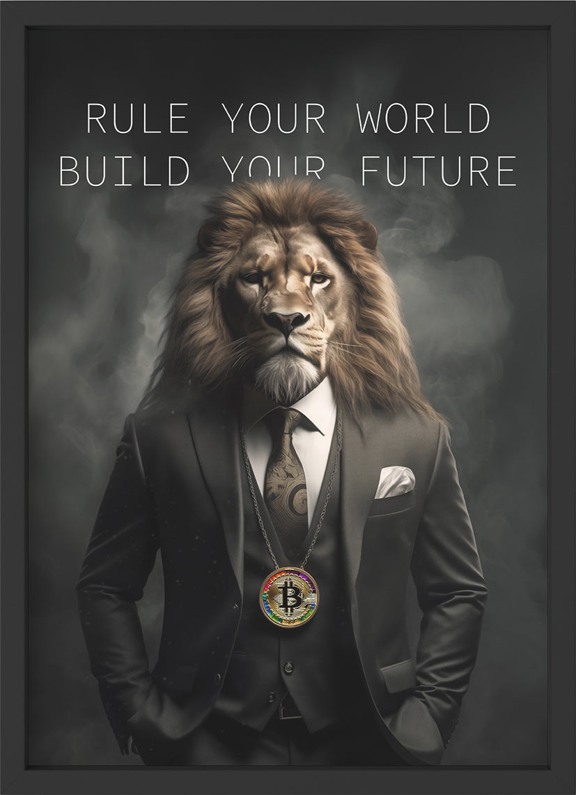 rule your world - Poster mit Premium-Rahmen