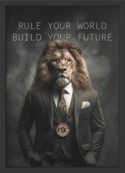 rule your world - Poster mit Premium-Rahmen