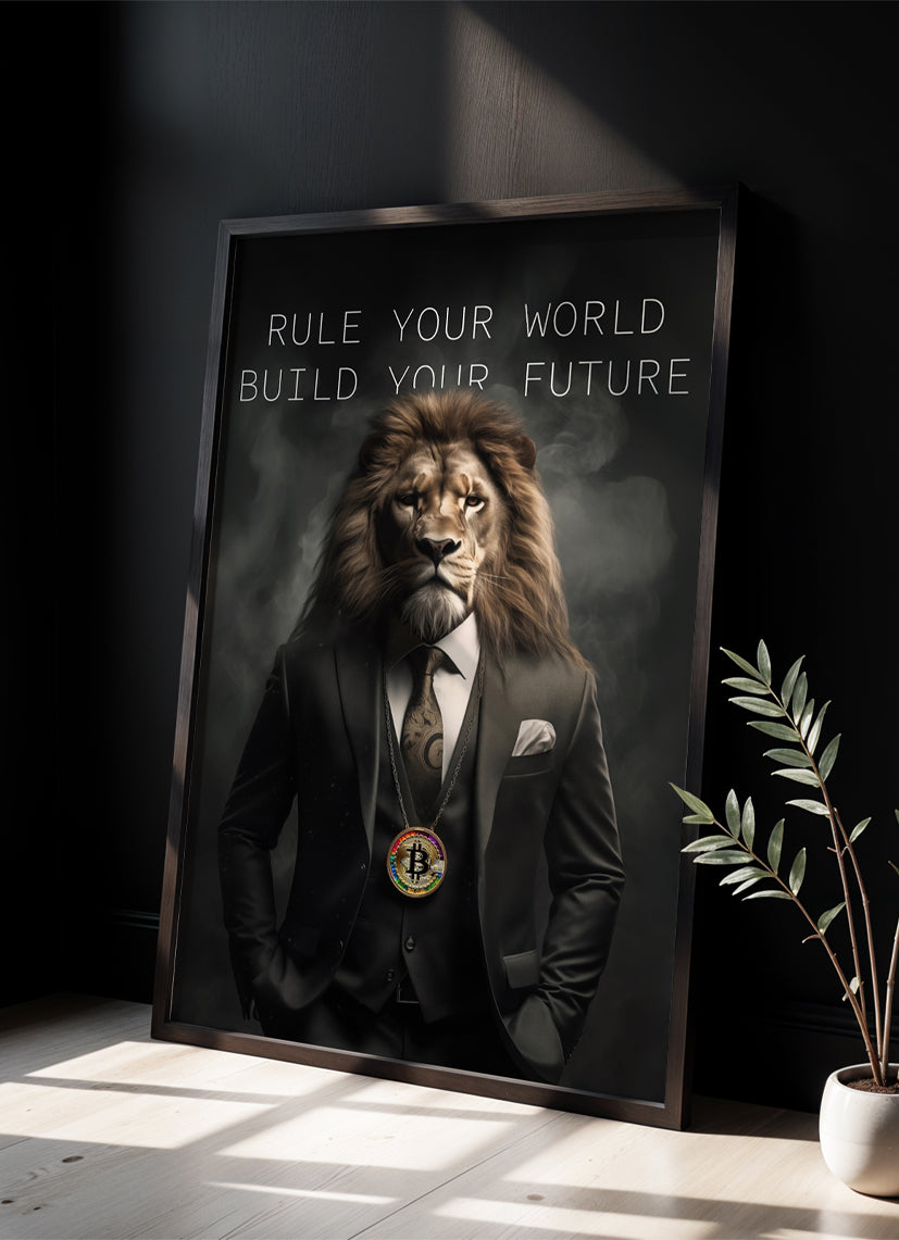 rule your world - Poster mit Premium-Rahmen
