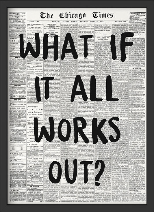 it all works out - Poster mit Premium-Rahmen