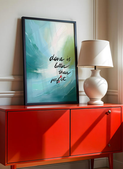 better than perfect - Poster mit Premium-Rahmen