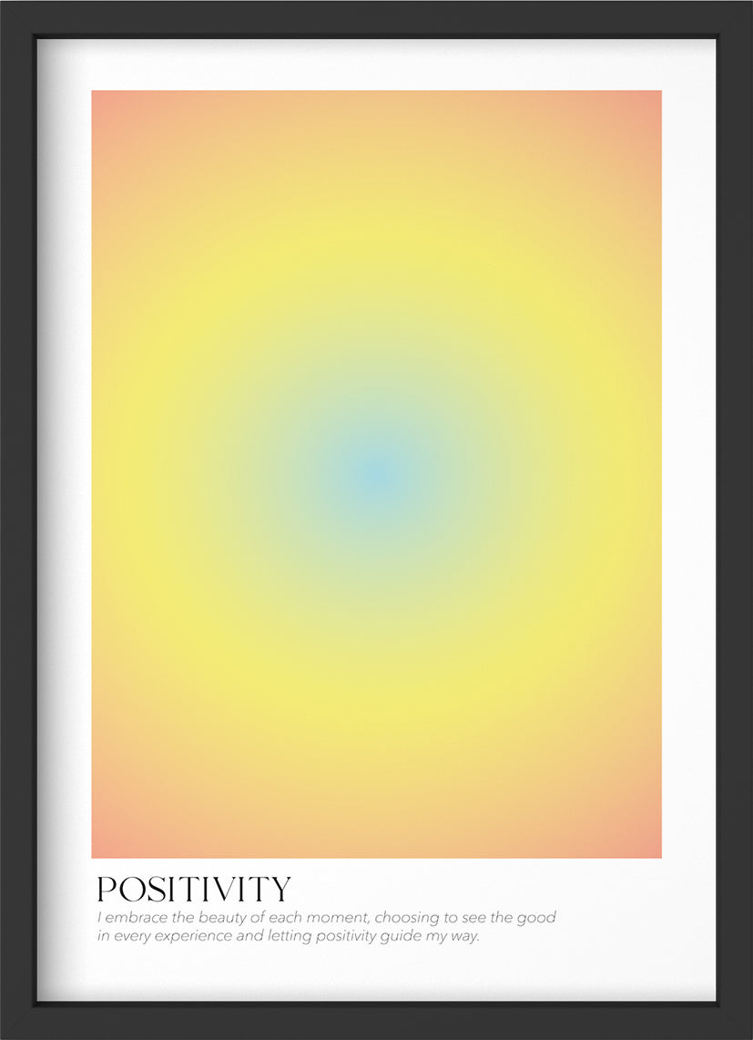 positivity - Poster mit Premium-Rahmen