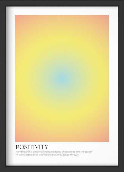 positivity - Poster mit Premium-Rahmen