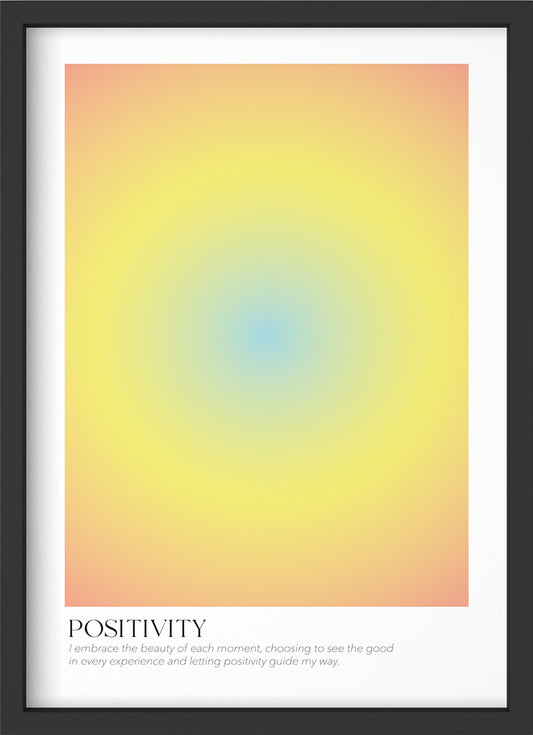 positivity - Poster mit Premium-Rahmen