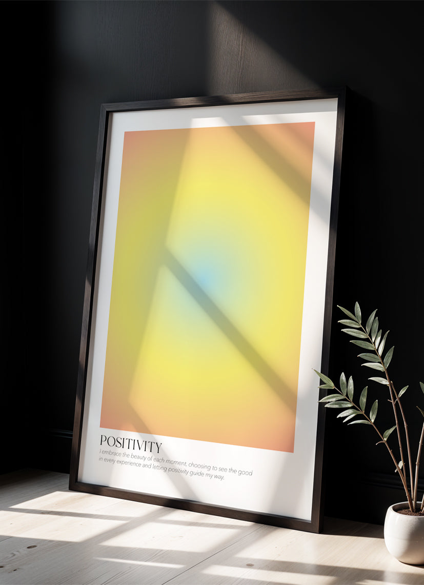 positivity - Poster mit Premium-Rahmen