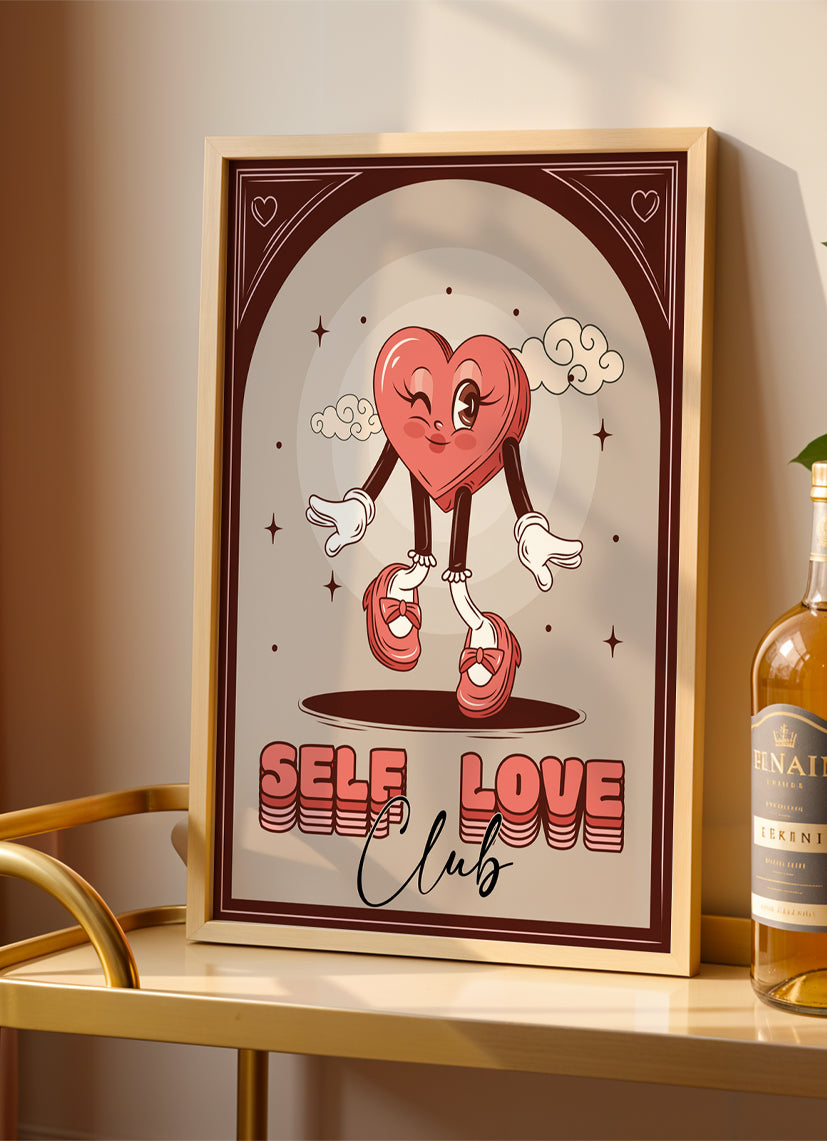 self love - Poster mit Premium-Rahmen