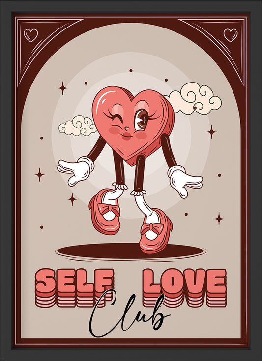self love - Poster mit Premium-Rahmen