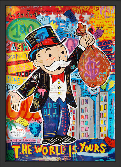 the world is yours - Poster mit Premium-Rahmen