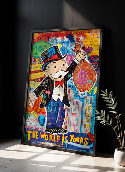 the world is yours - Poster mit Premium-Rahmen