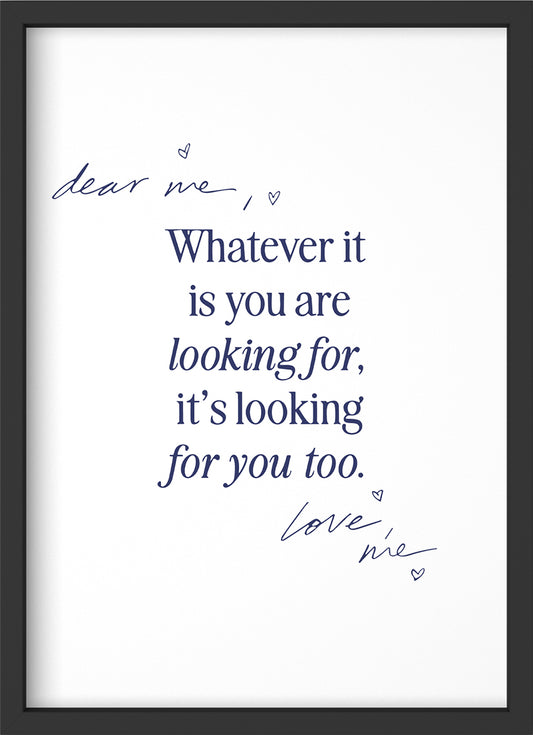 whatever it is - Poster mit Premium-Rahmen