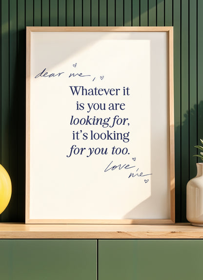 whatever it is - Poster mit Premium-Rahmen
